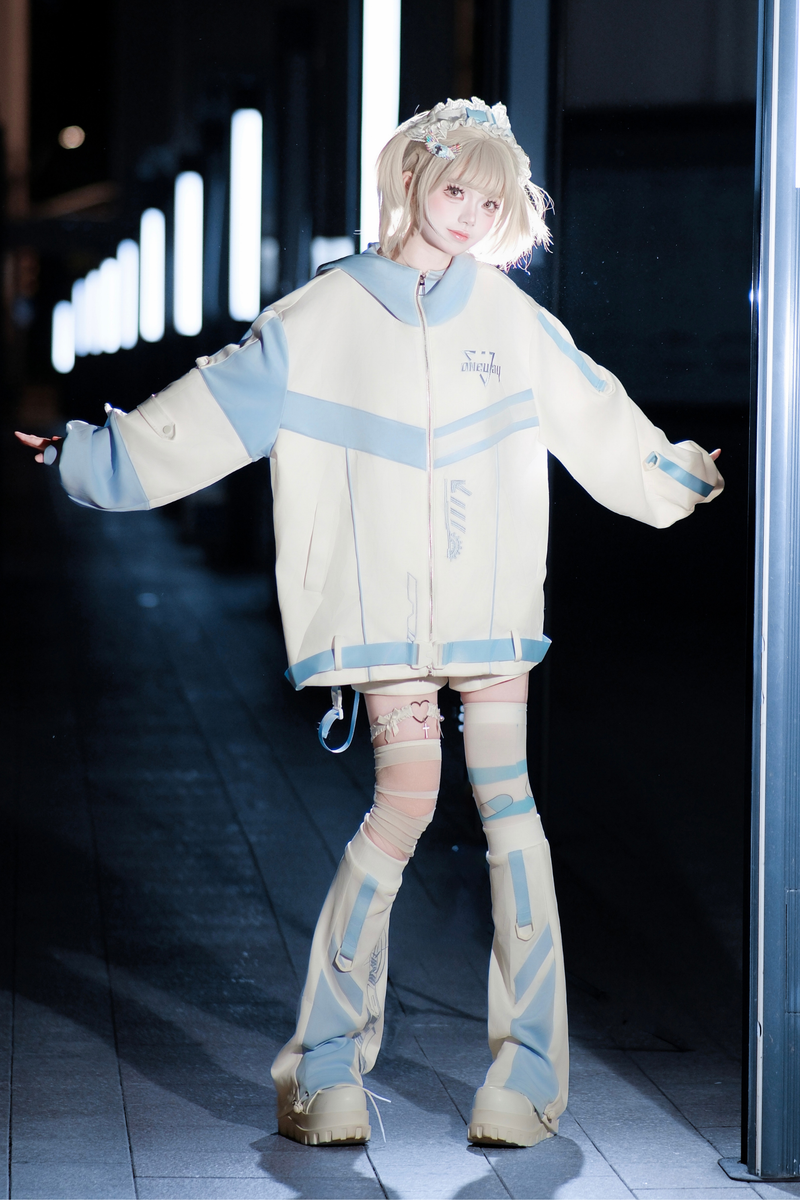 Cyber Subculture Jersey Jacket + Shorts + Leg Covers