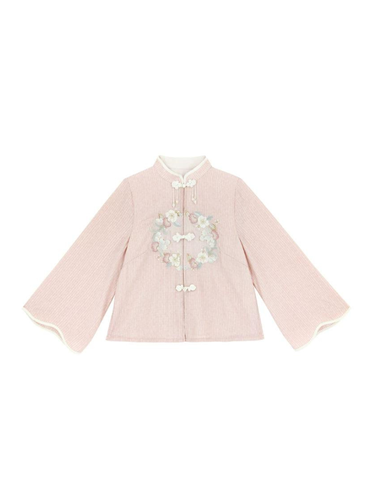 Spring Chinese-style Top + Long Skirt