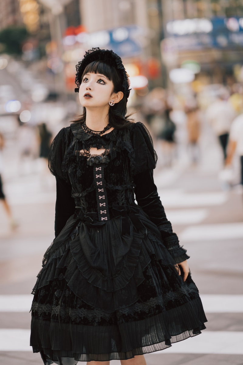 Gothic Doll Lolita Dress + Short Jacket