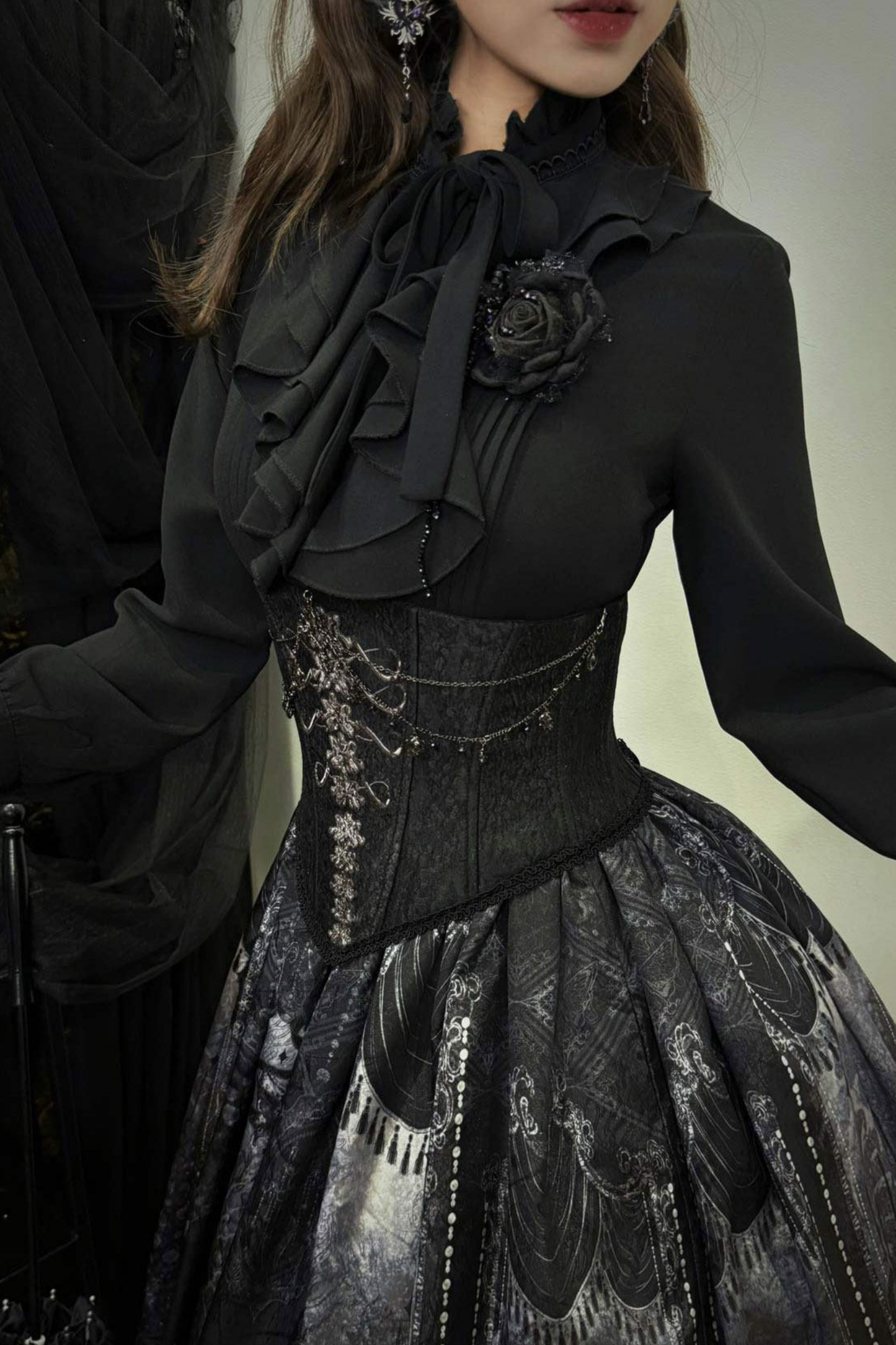 Gothic Lolita Jumper Skirt + Jacket + Skirt + Shirt + Corset + Accessories