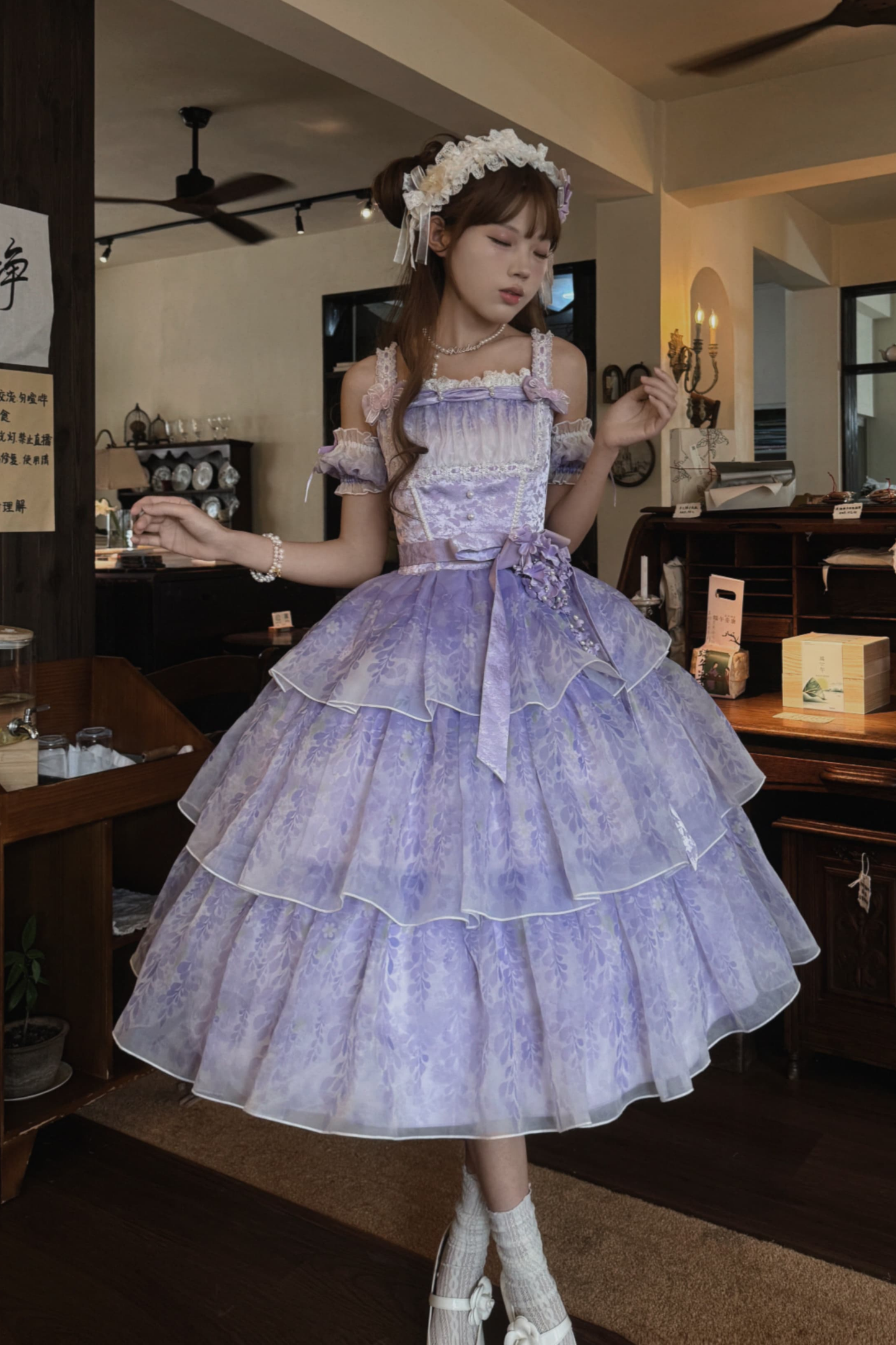 [pre-order] Ballet Style Dress + Hat + Headband + Ribbon Tail