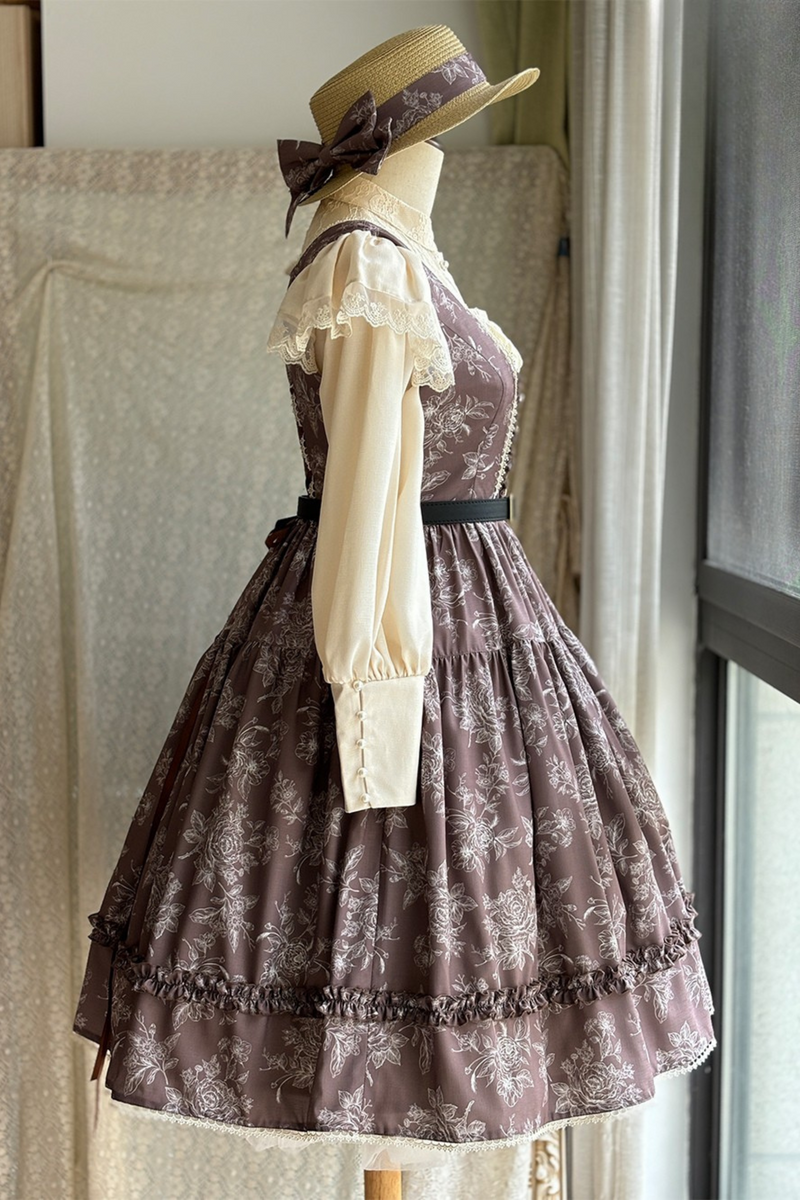 Sketch Wild Rose Lolita Jumper Skirt