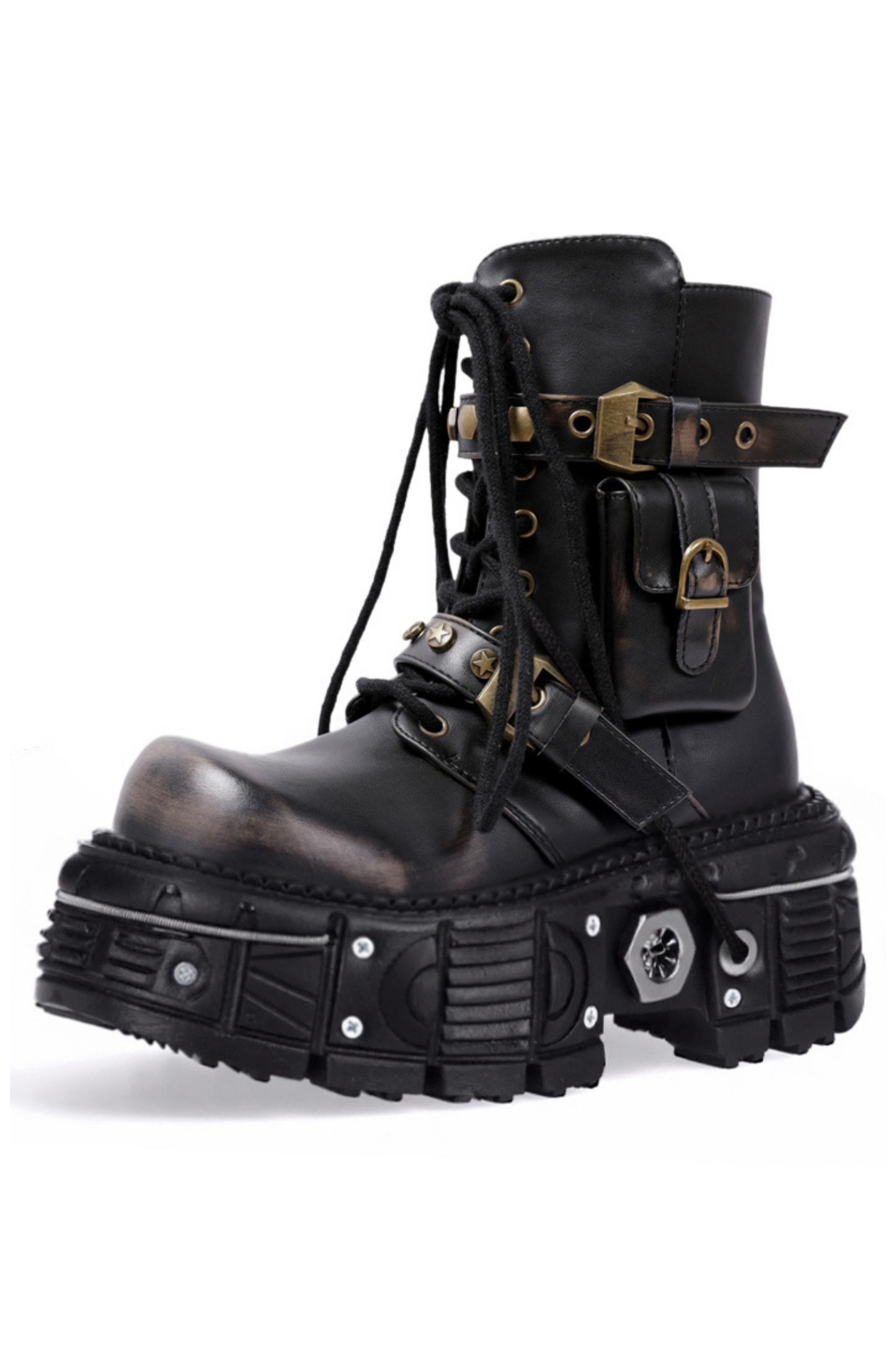Gothic Retro Punk Motorcycle Boots