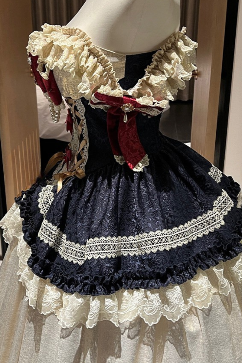 Snow White Lolita Dress + Big Ribbon