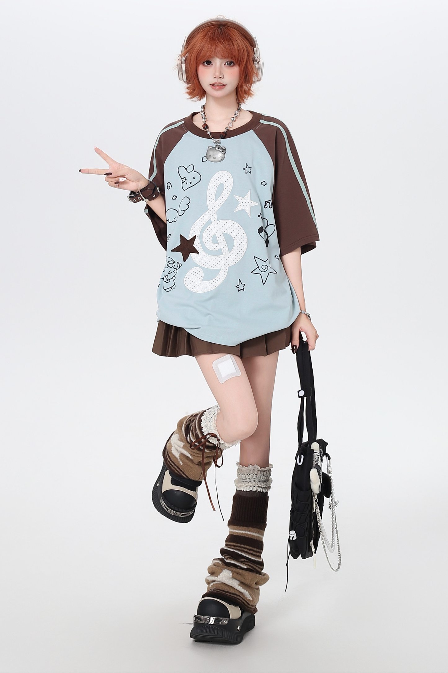 Music Raglan Oversized Top