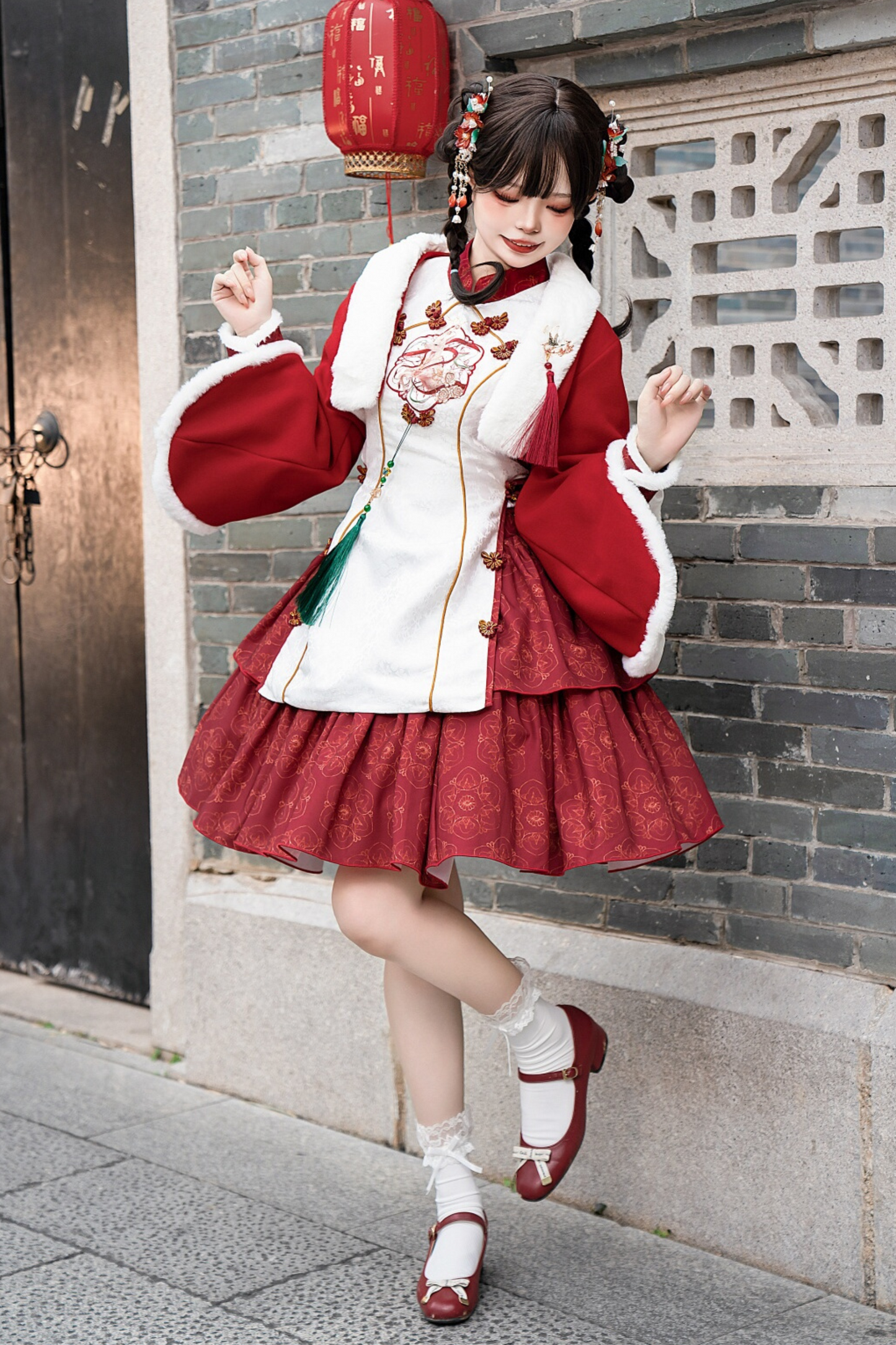 Snow Chinese-style Girly Dress