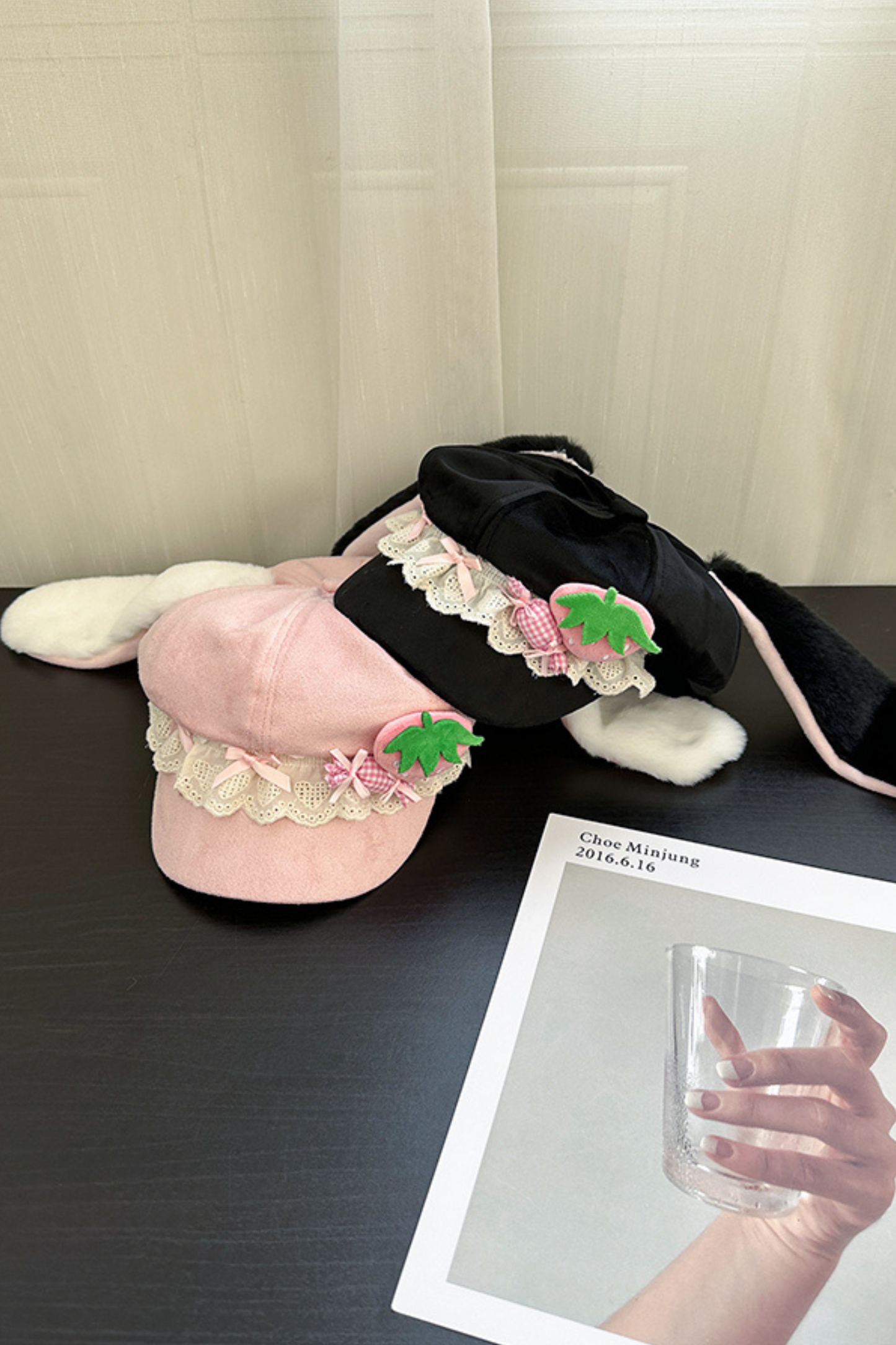 Rabbit Ear Strawberry Hat