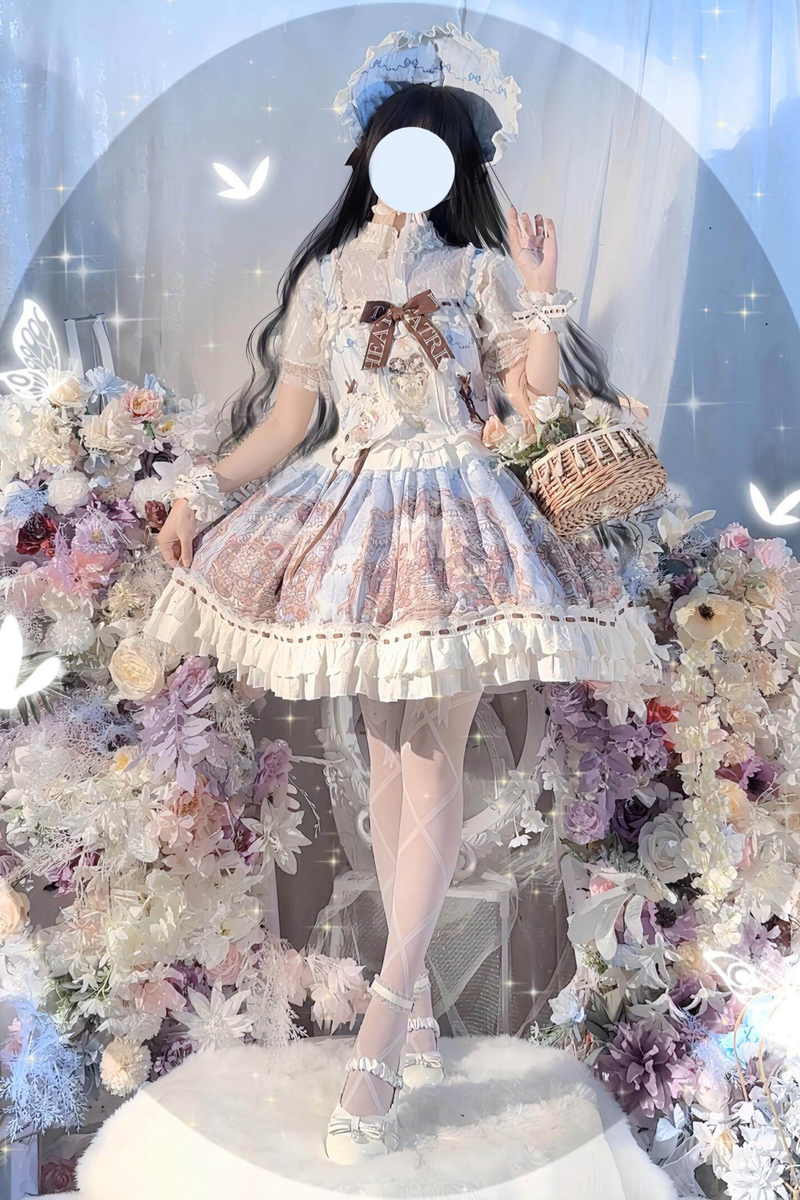 Retro Antique Lolita Jumper Skirt