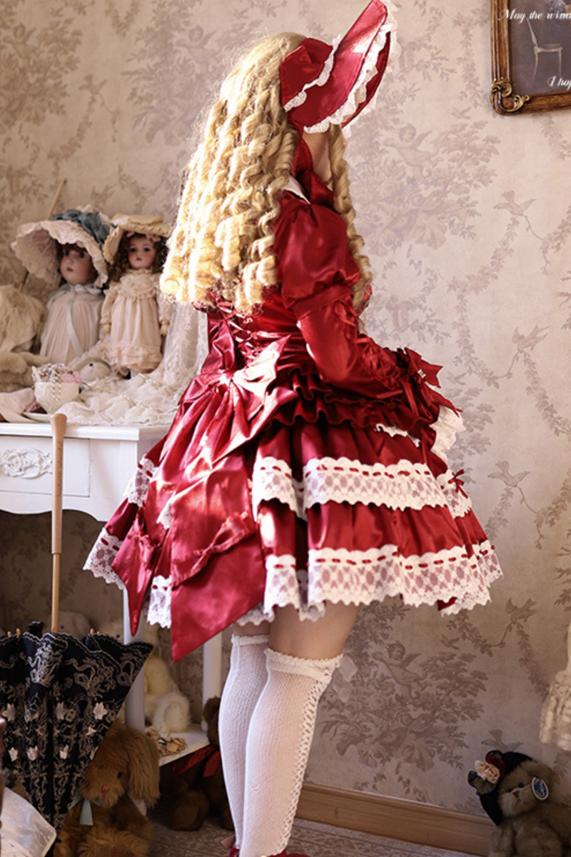 Cream Croissant Old-style Doll Lolita Dress