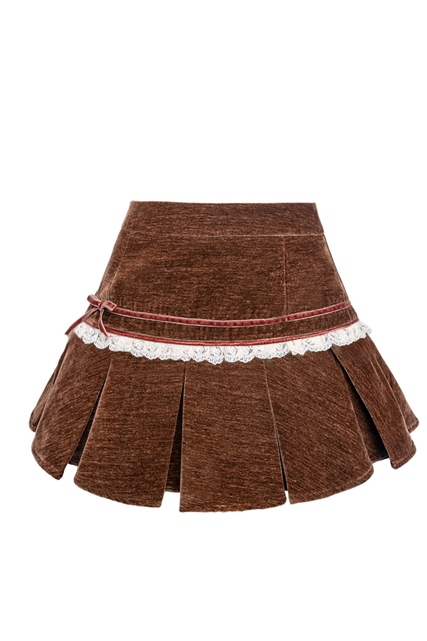 Bear Boa Coat + Ribbon Knit Cardigan + Off Shoulder Shirt + Short Skirt