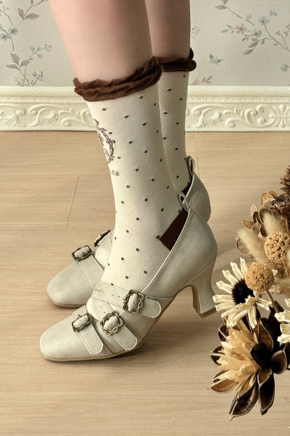 Retro Lolita Square Heel Shoes