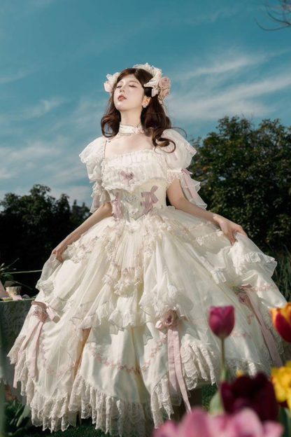 Sweet Princess Dress + Train + Veil + Accessories
