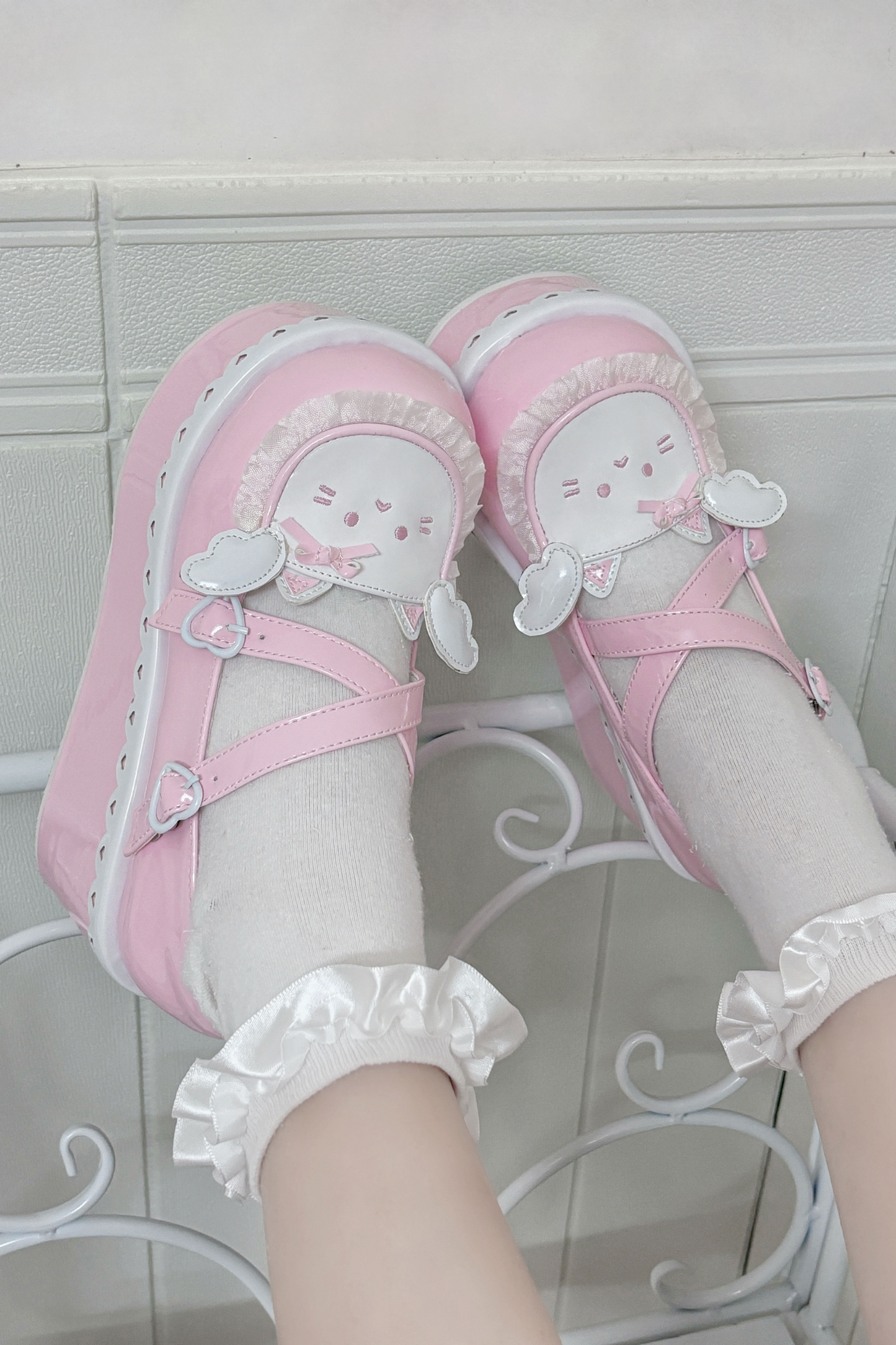 Meow Fray Animal Platform Shoes