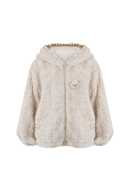 Bear Cake House Knit Top + Bear Suspender Pants + Bear Plush Jacket