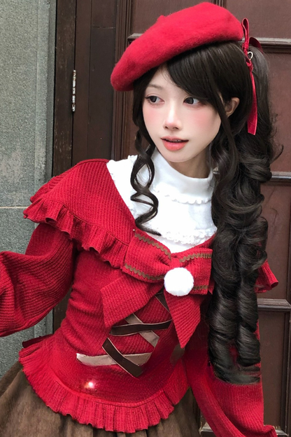 Christmas Girly Knit + Innerwear + Skirt