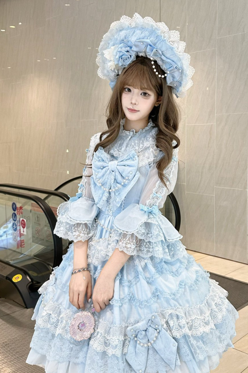 Sweet Ribbon Chiffon Lolita Blouse