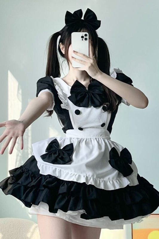 Black and White Lolita Maid Dress