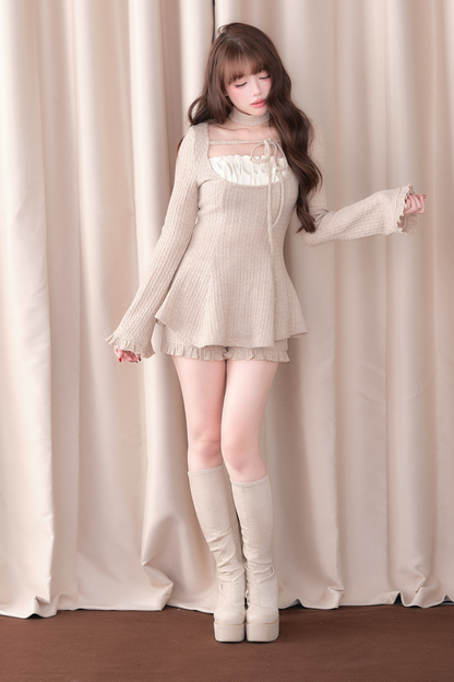 Ribbed Knit Dress + Shorts