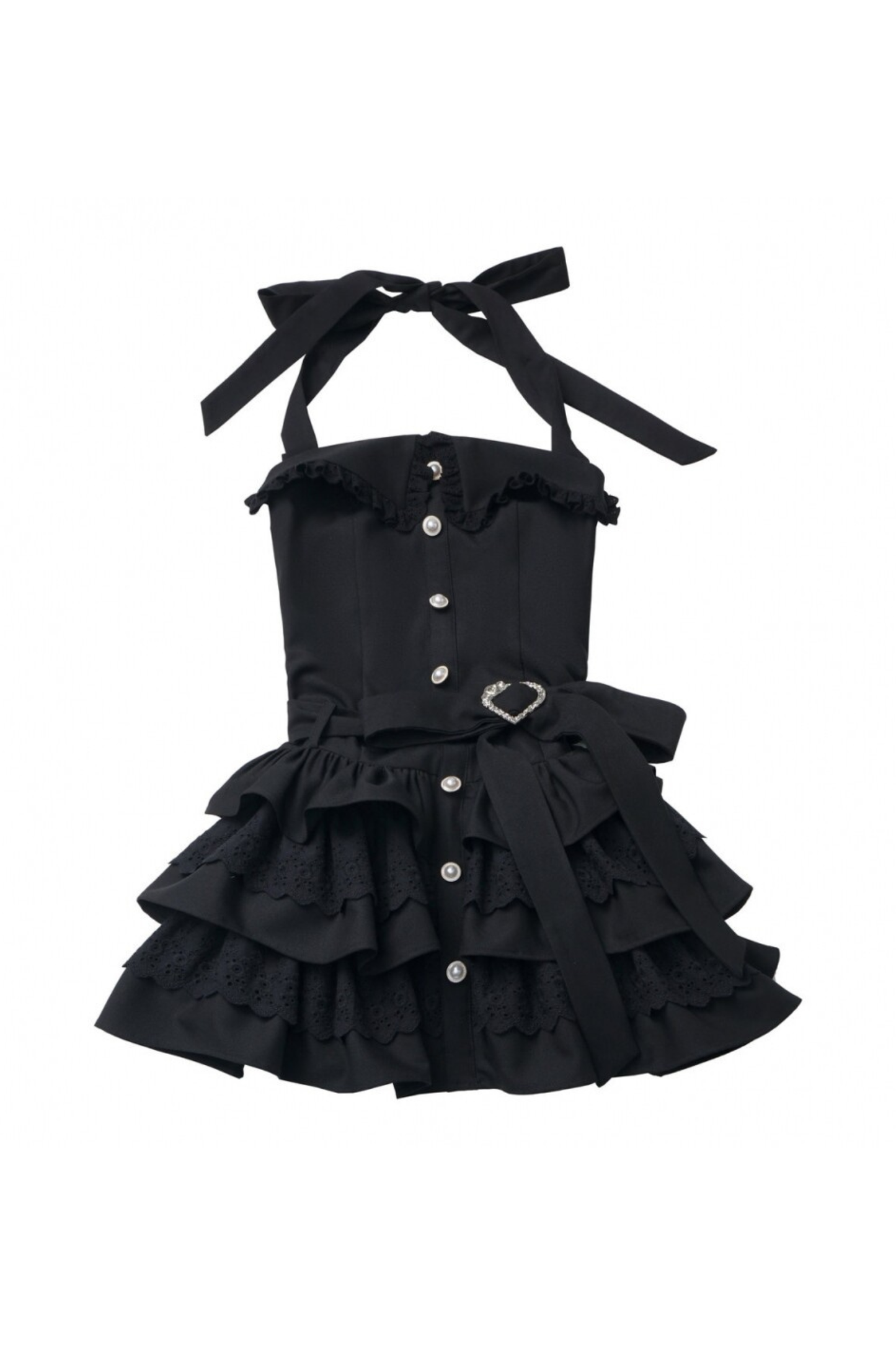 Rose Flower Lace Cardigan + Dress + Corsage