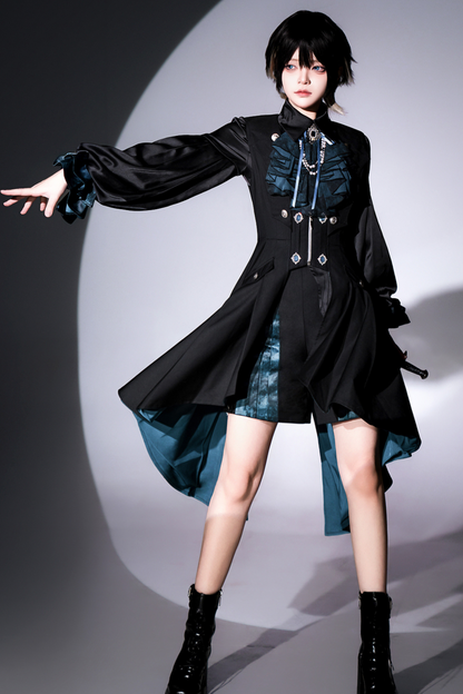 Dark Mode Asymmetric Jacket + Dress + Pants