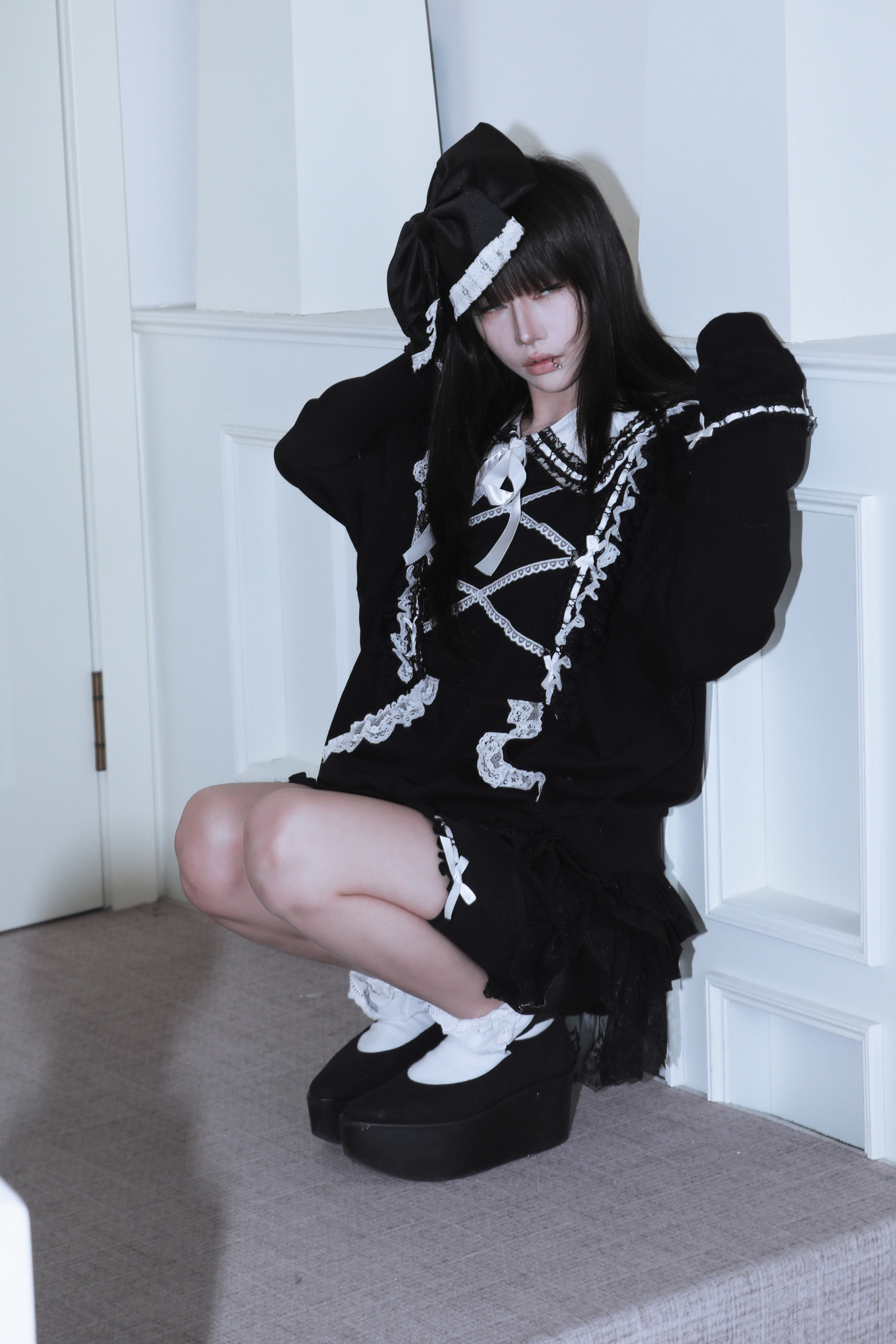 Lace Sweet Gothic Sweat Top + Pants