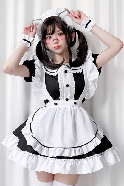 Black and White Lolita Maid Dress