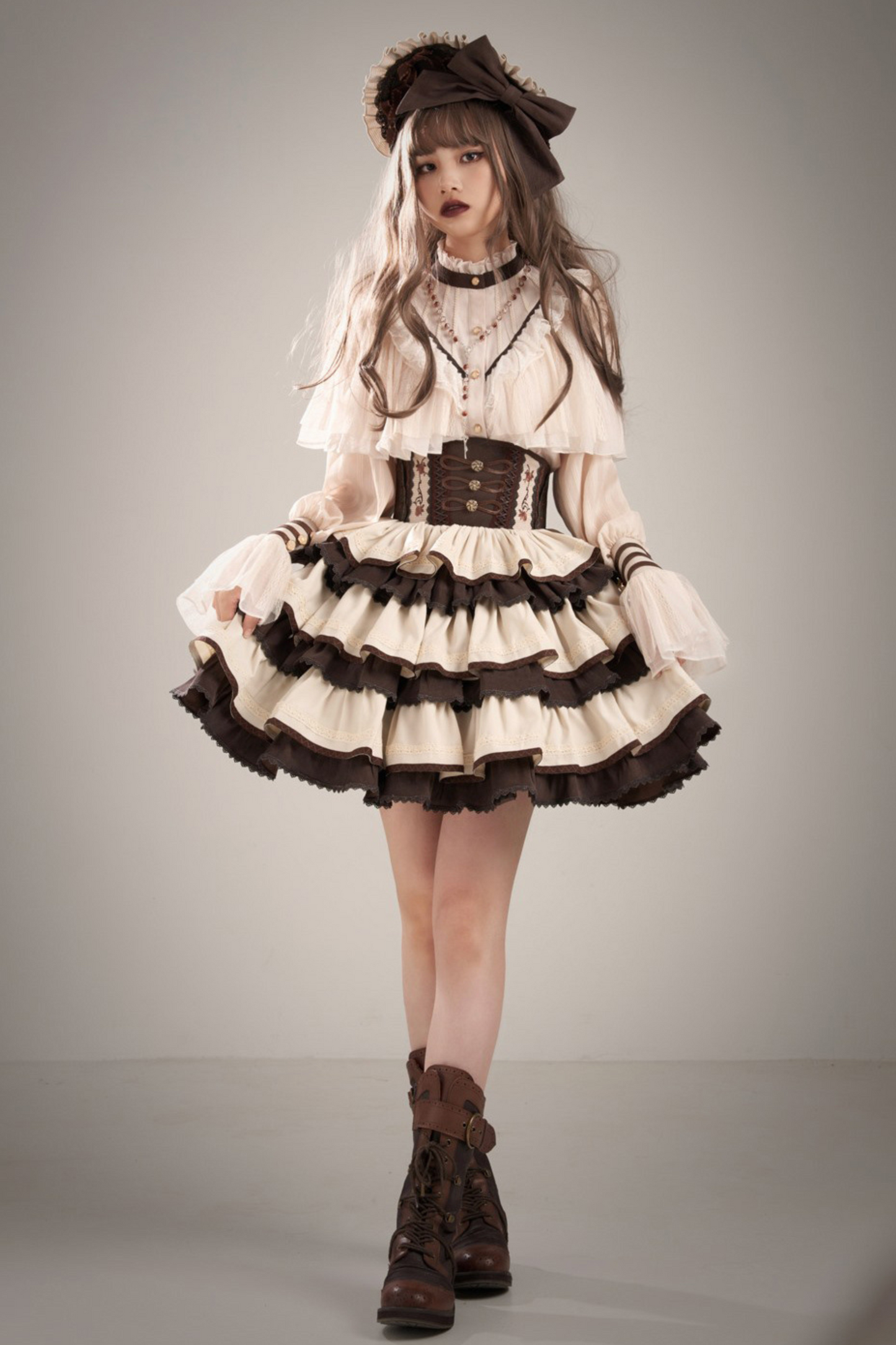 [pre-order] Lolita Shirt + Fishbone Corset Skirt