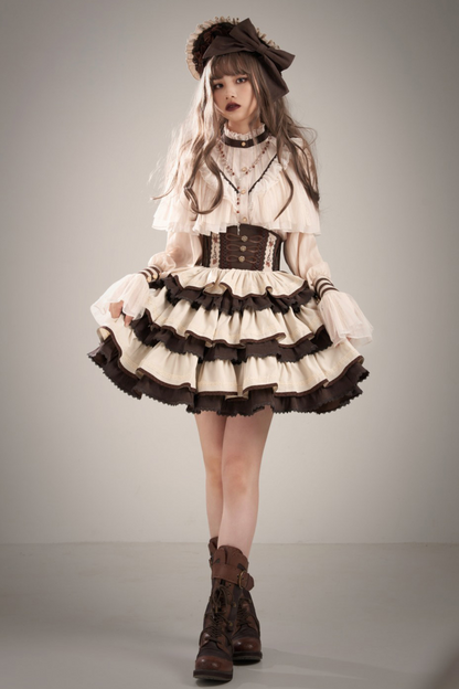 [pre-order] Lolita Shirt + Fishbone Corset Skirt