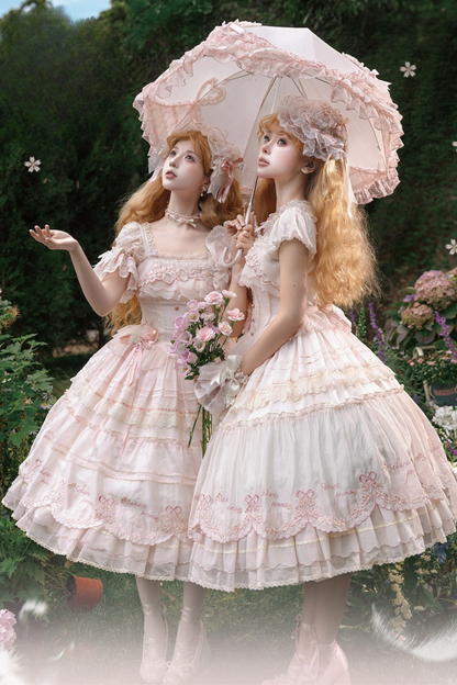 Sweet Cherry Lolita Dress + Jsk + Hairband + Hat + Necklace + Sleeve