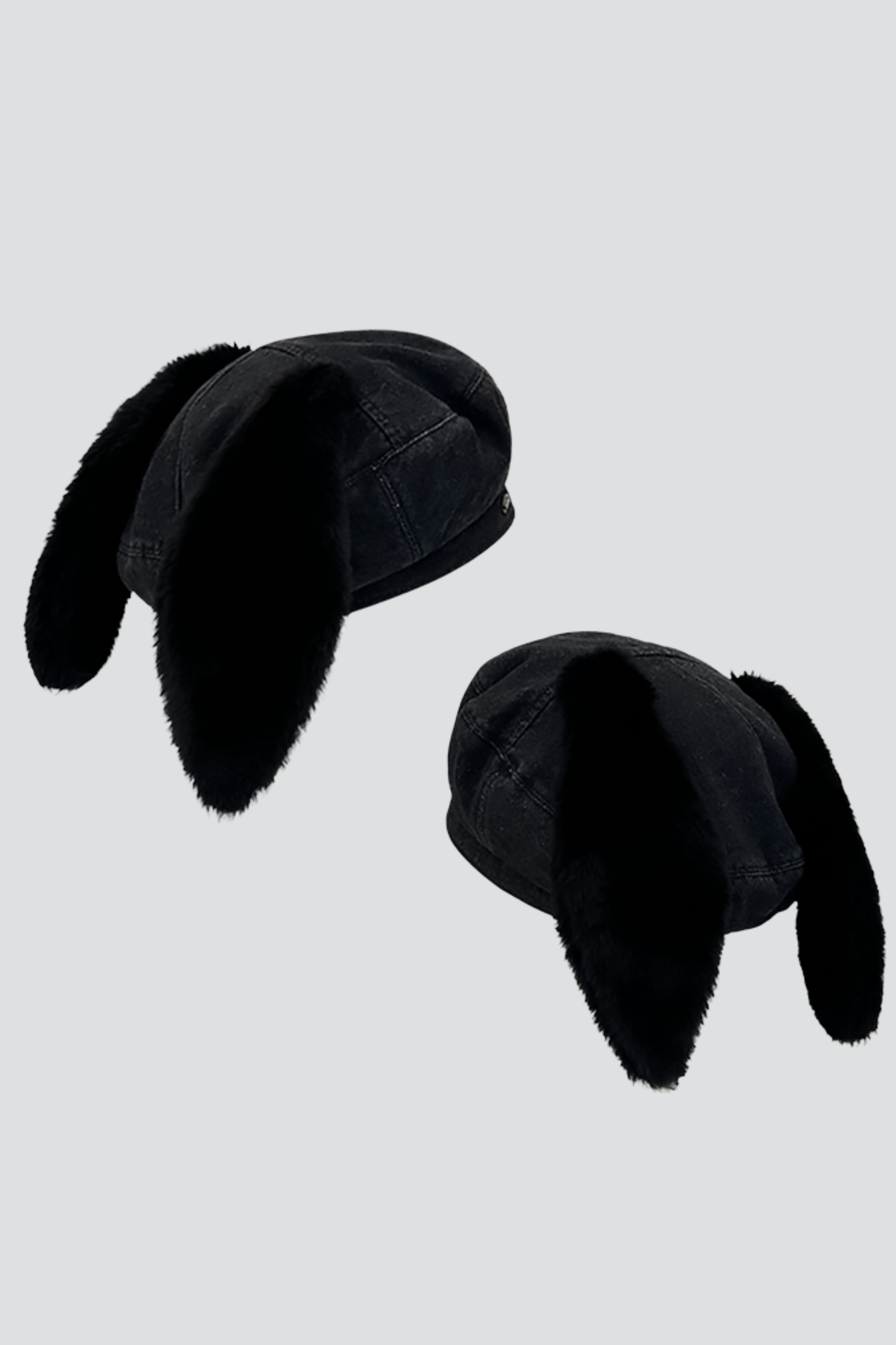 Fur Bunny Ear Hat + Lamb Hat