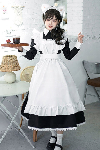 Sweet Anime Black and White Maid Dress