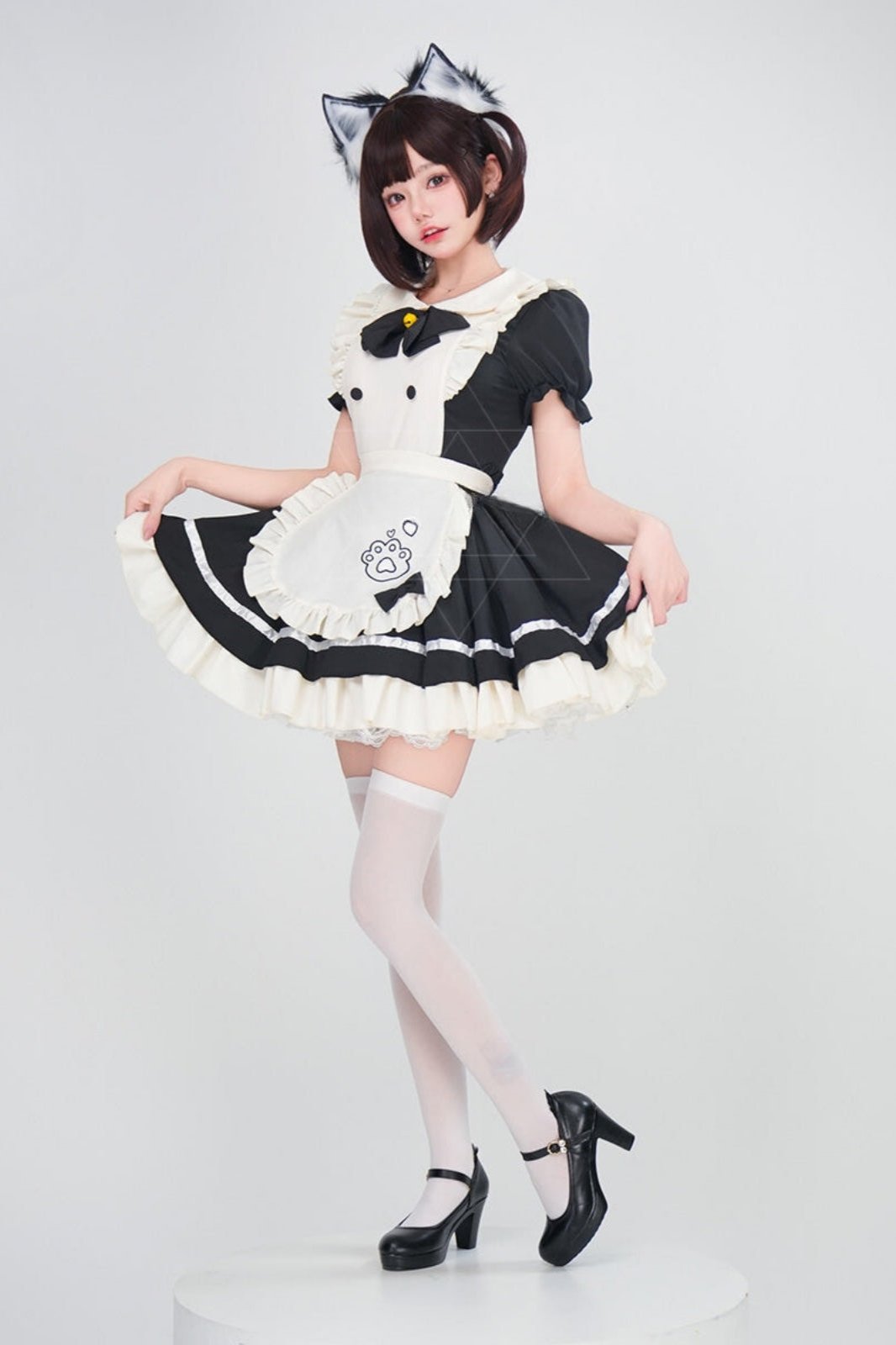 Black and White Cat Maid Set