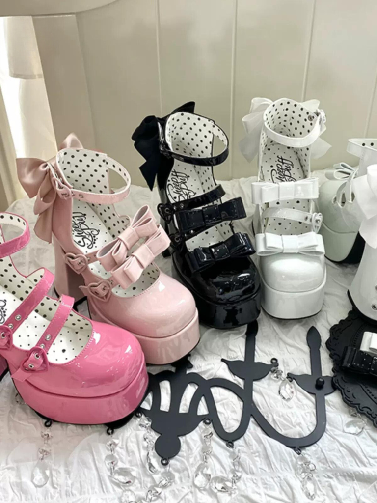 Barbie Party Lolita Strap Ribbon Platform Shoes