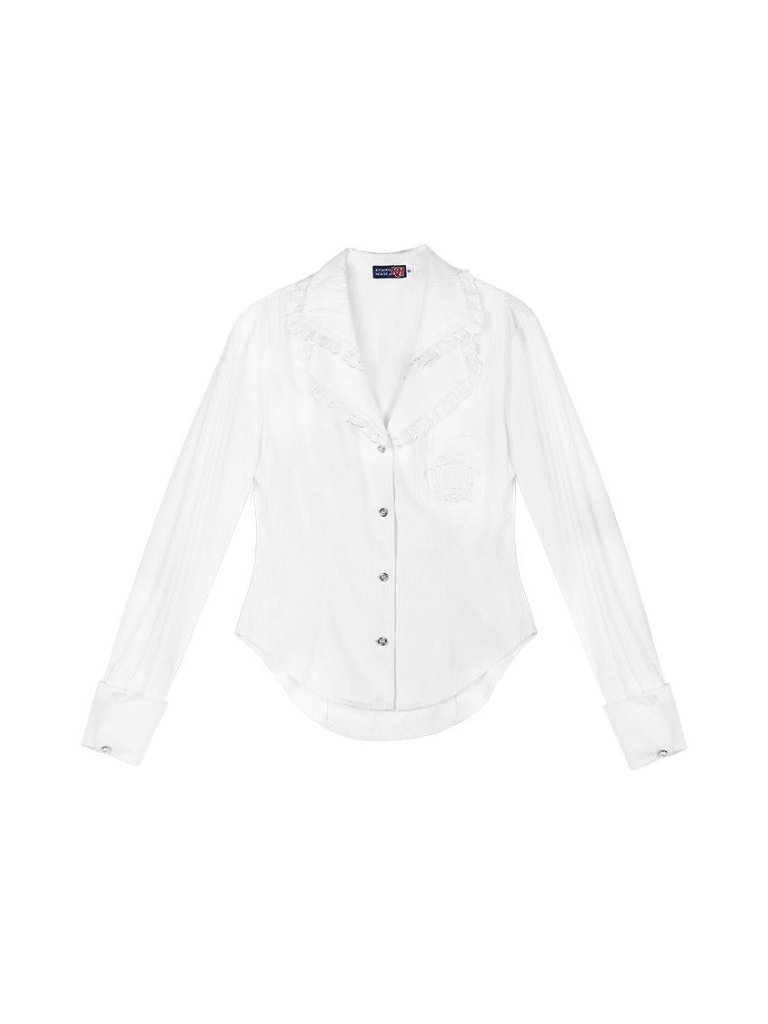Slim Retro College Vest + Shirt + Pleated Skirt