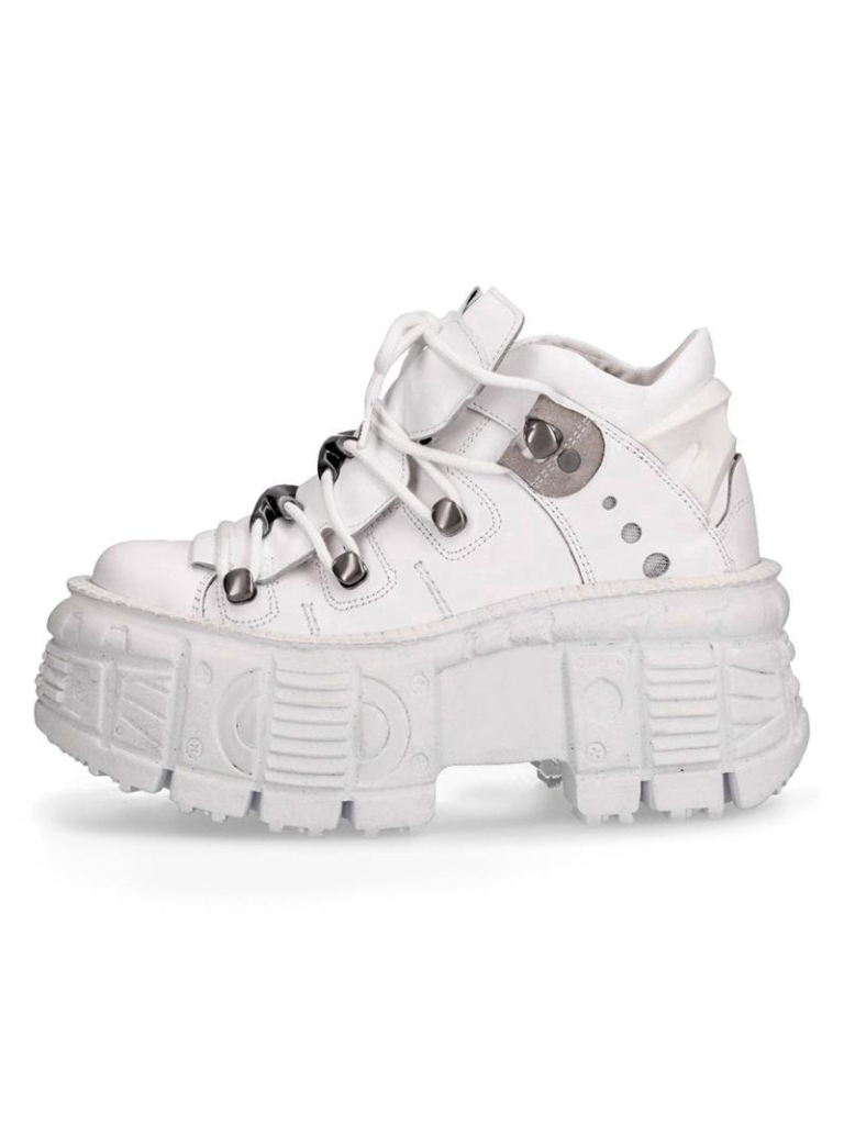 Retro Street Dark Punk Style Tank Sole High-cut Shoes
