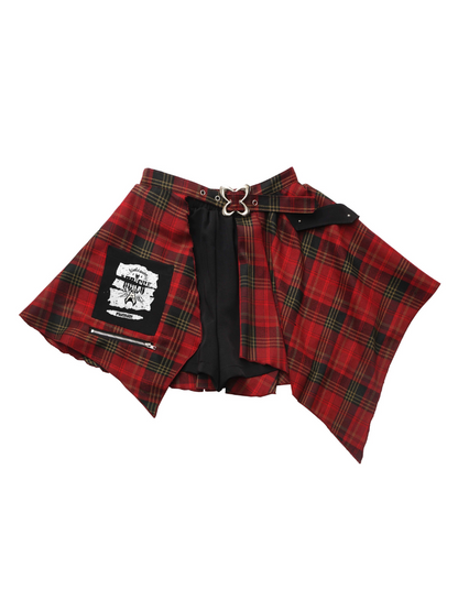 Sound Wave Zip Guitar Striped Top + Two-piece Skirt Set
