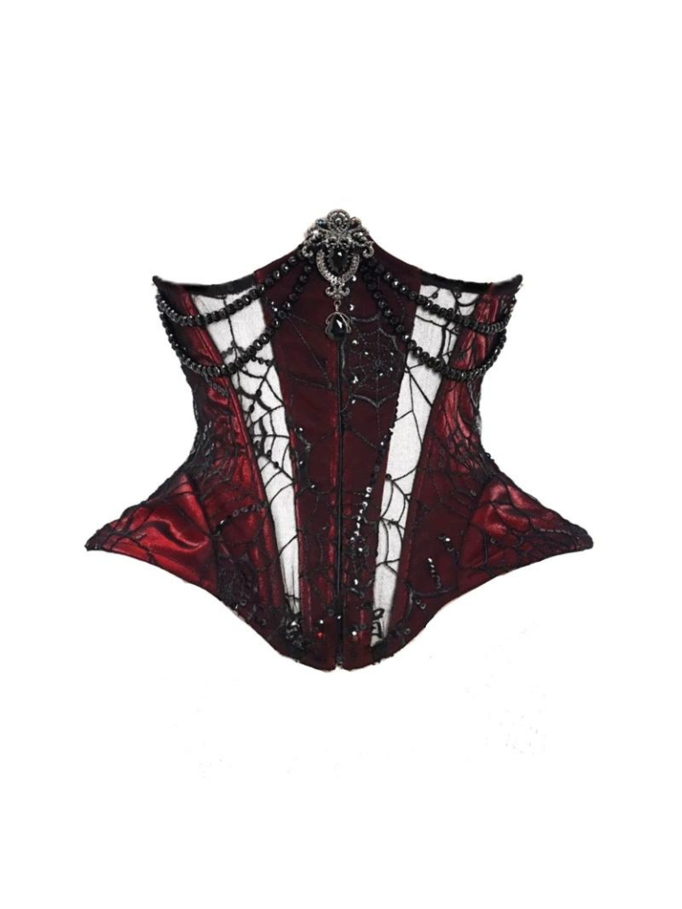 Duchess Gothic Velvet Long Tail Belt Suspender Tulle Dress Suit