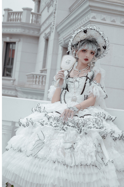 Dark Night Stars Wedding Lolita Dress