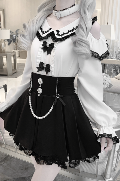 [pre-order] Jirai Sweet Girly Love Top + Pearl Skirt
