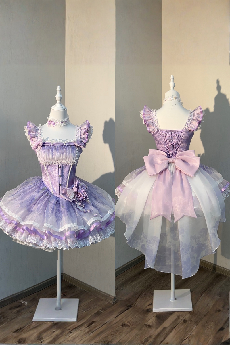 [pre-order] Ballet Style Dress + Hat + Headband + Ribbon Tail