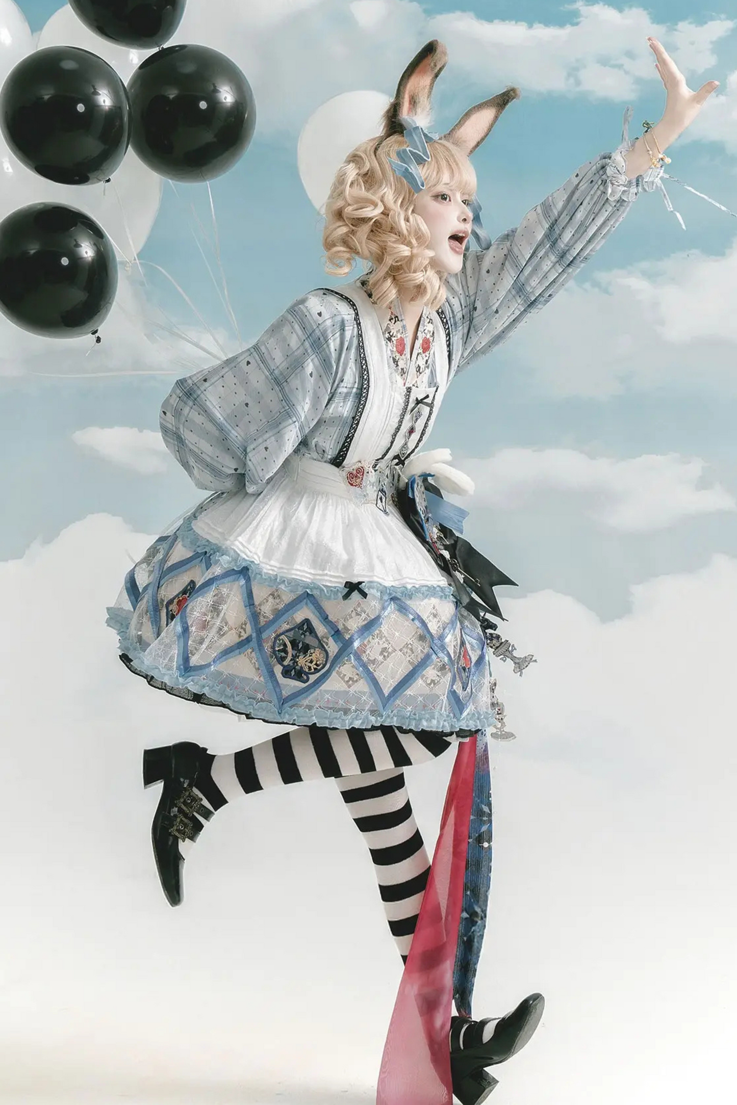 Alice in Wonderland Lolita Dress + Apron + Accessories