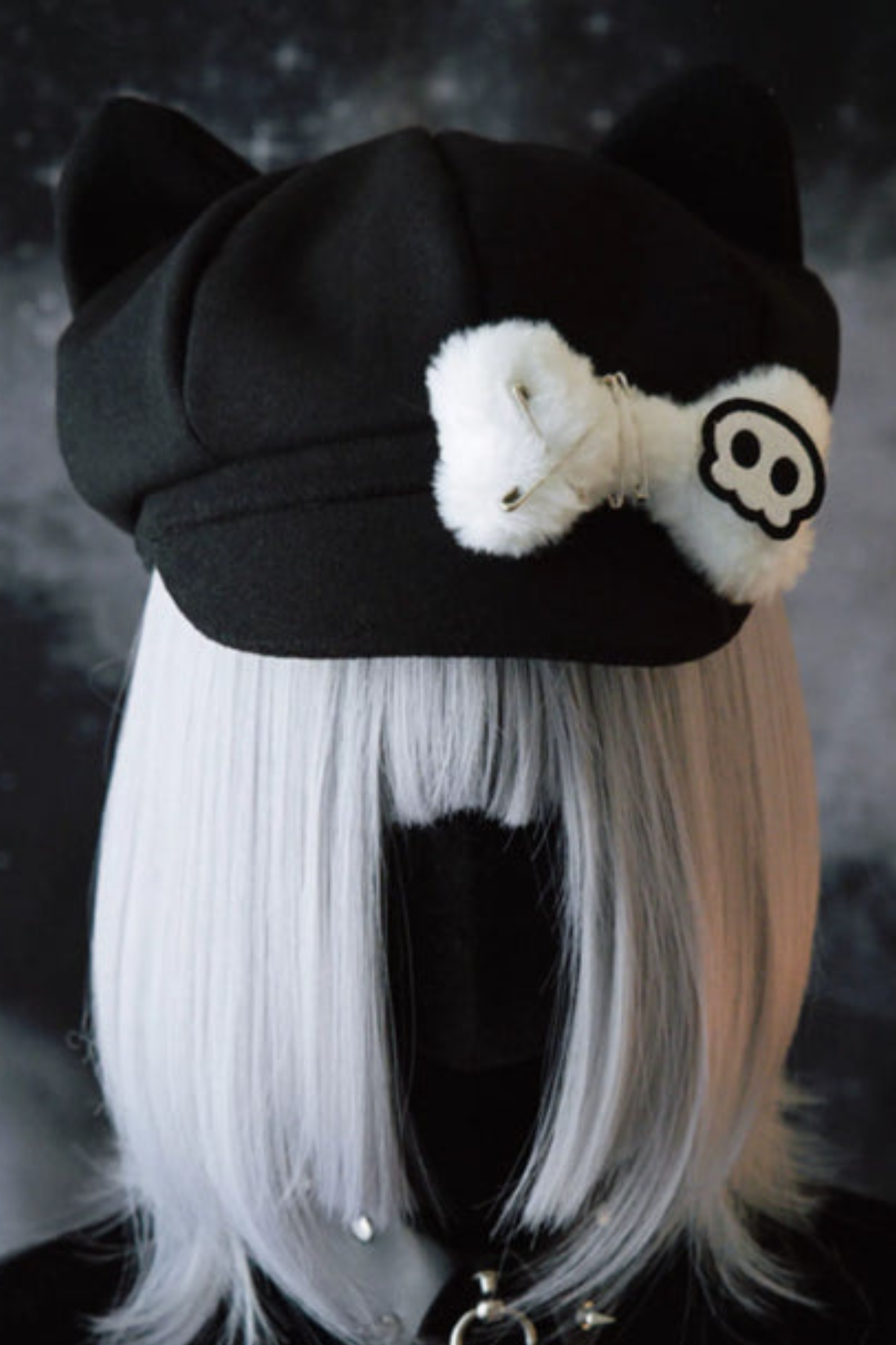 Skeleton Bone Cat Ear Hat