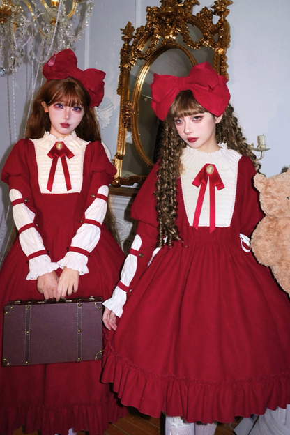 Lace Ruffle Lolita Dress + Bow