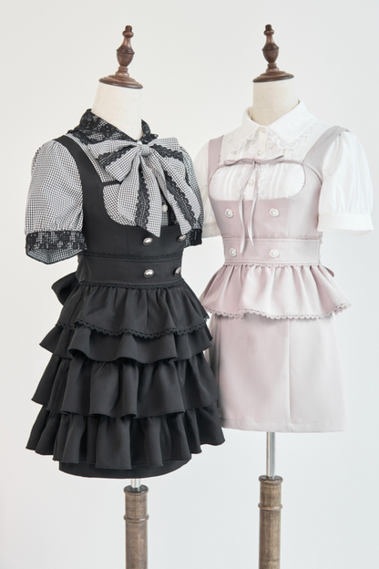 [pre-order] Lace Ribbon Shirt + Sass Dress 2way Sweet & Spicy