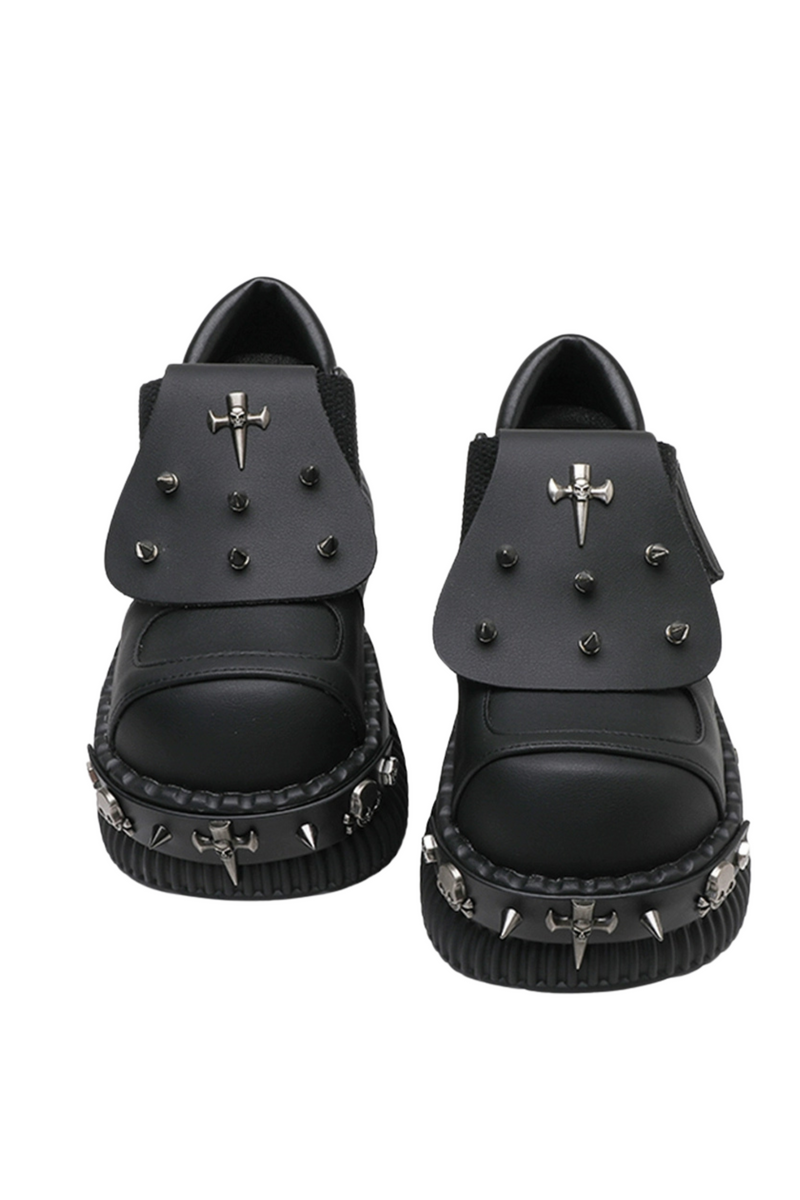 Cross Design Platform Shoes