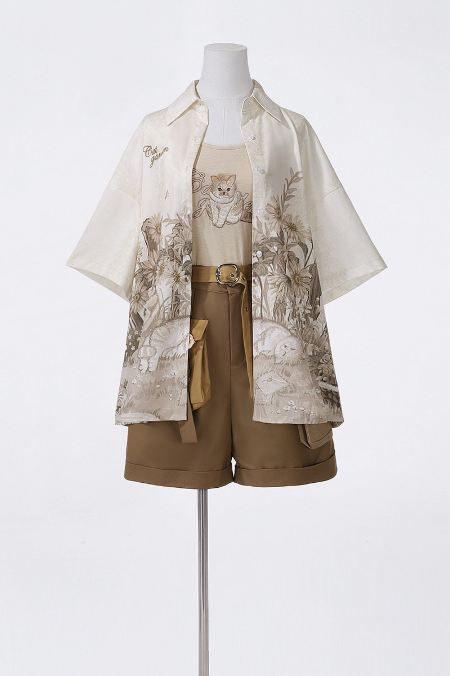 [pre-order] Neutral Style Art Design Shirt + Camisole + Shorts