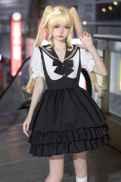 Dark Sailor Dress + Innerwear Skirt