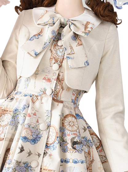 Eternal Echo Classical Print Lolita Dress Jacket Set