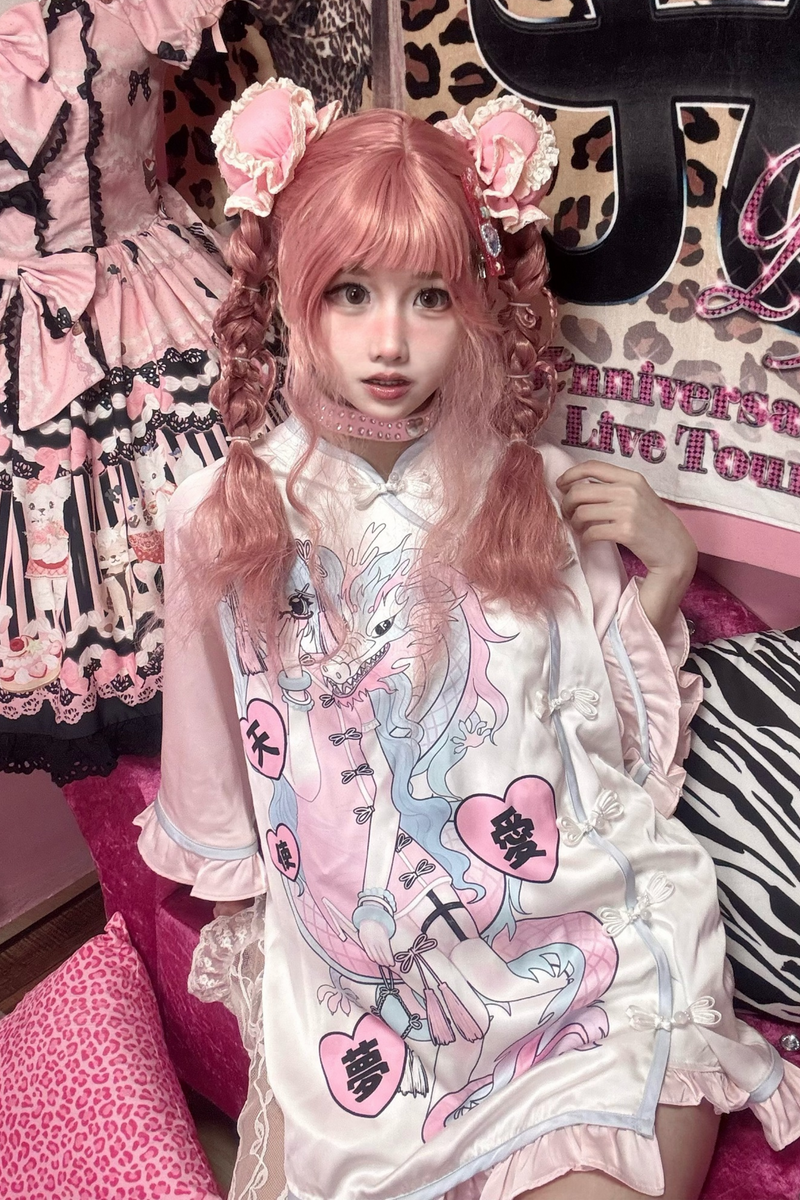 Dream Love Angelic Subculture Chinese-style T-shirt + Shorts