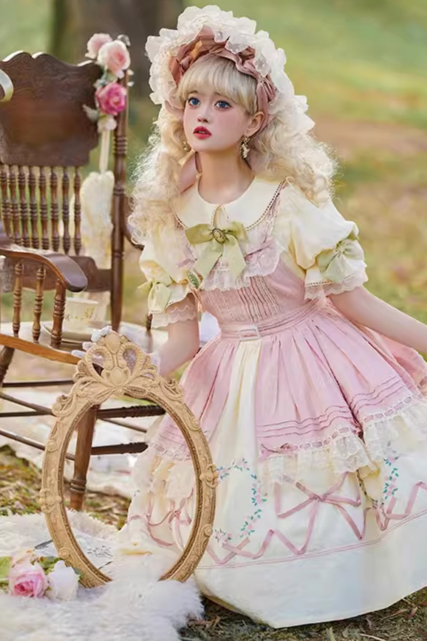 Rose Afternoon Tea Sweet Girly Lolita Dress